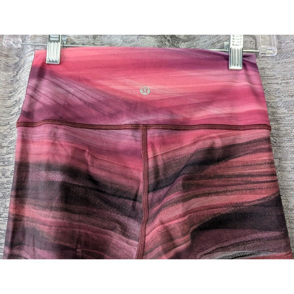 lululemon leggings 6 Multi Color Striped Inside Pocket - Picture 8 of 15